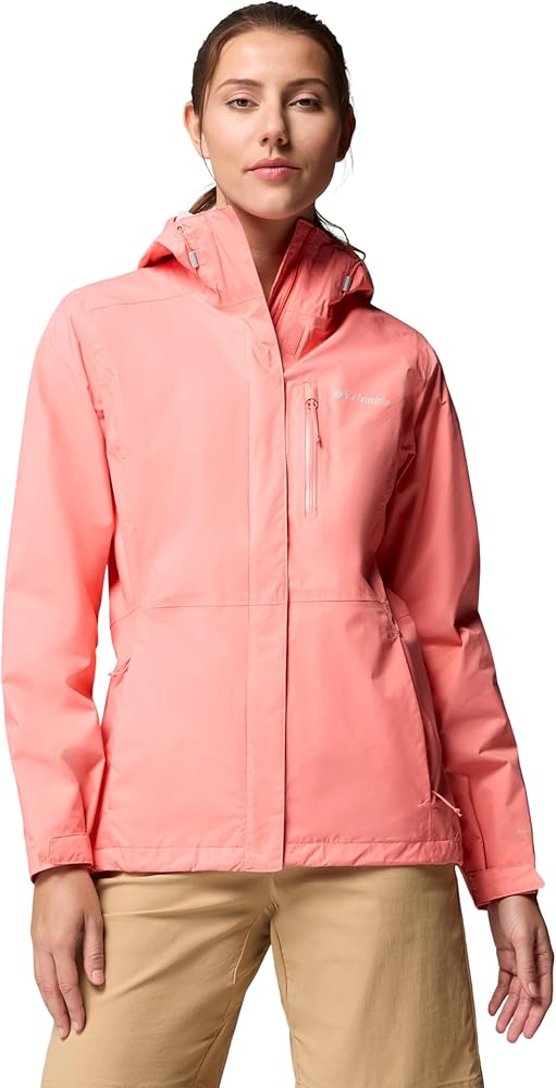 Chaqueta técnica de lluvia en color rosa para el invierno.