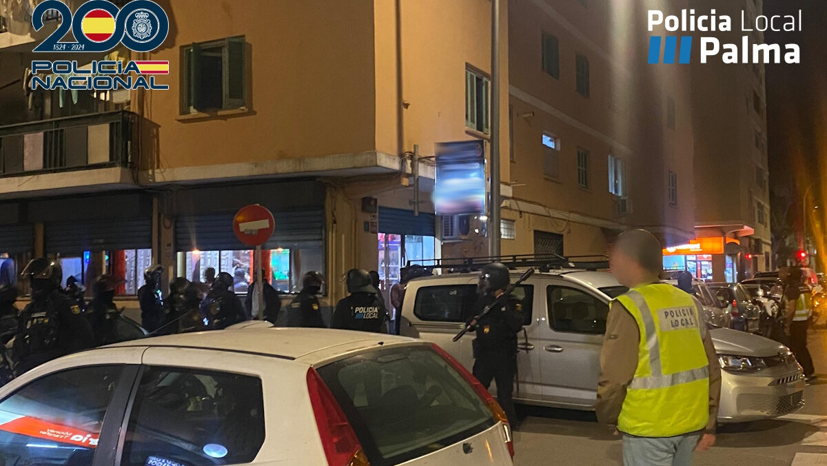 Tres detenidos, armas y drogas en un macrooperativo policial en Son Gotleu