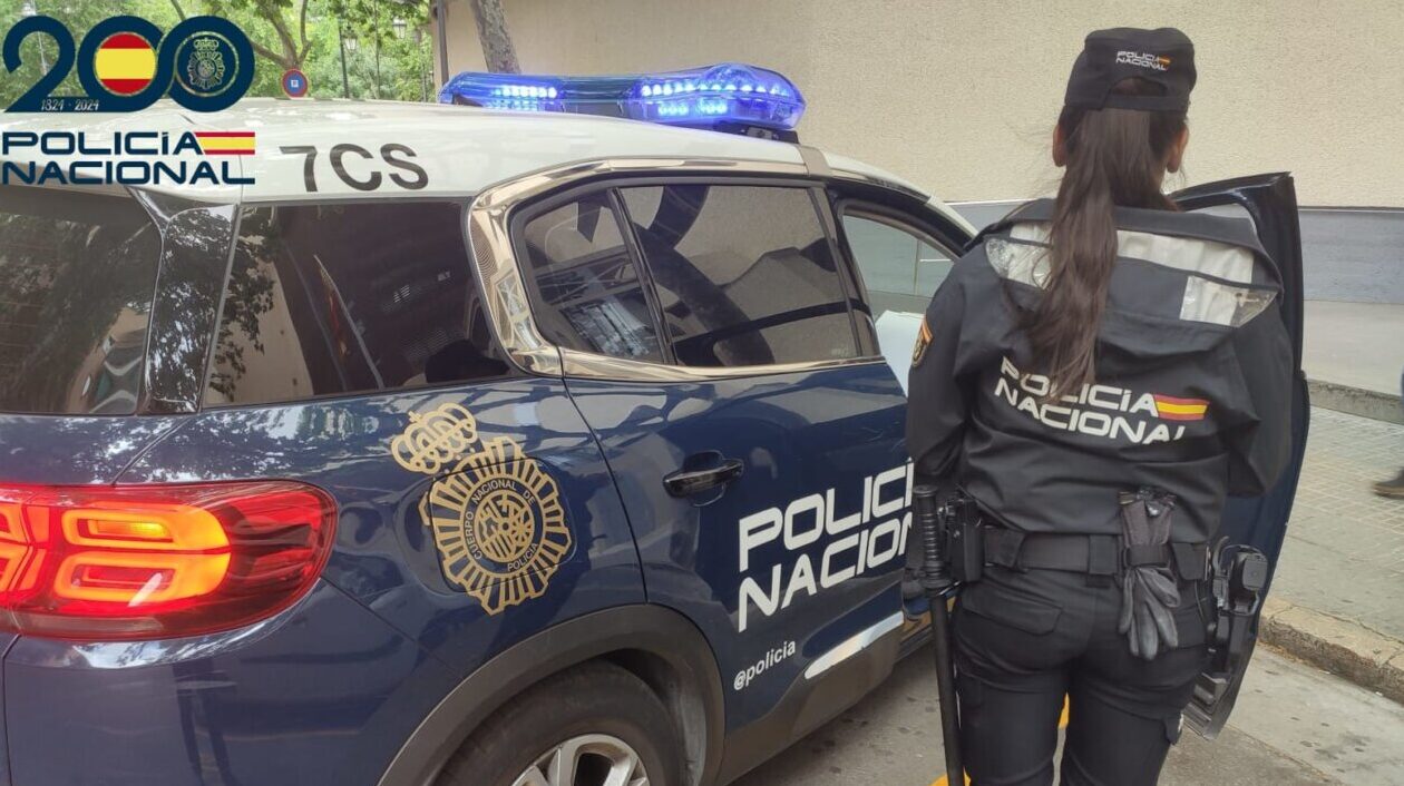 Policía Nacional en acción durante un incidente en Palma