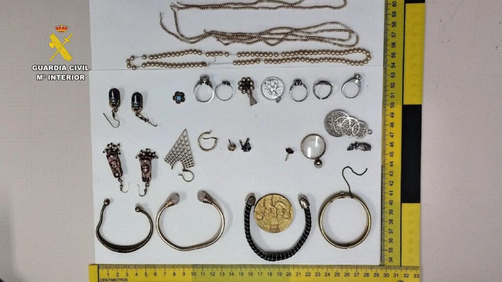 Joyas recuperadas tras robos en viviendas de Sant Llorenç des Cardassar
