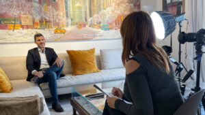 Othman Ktiri durante una entrevista sobre su trayectoria empresarial