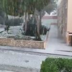Una espectacular granizada azota el noreste de Mallorca