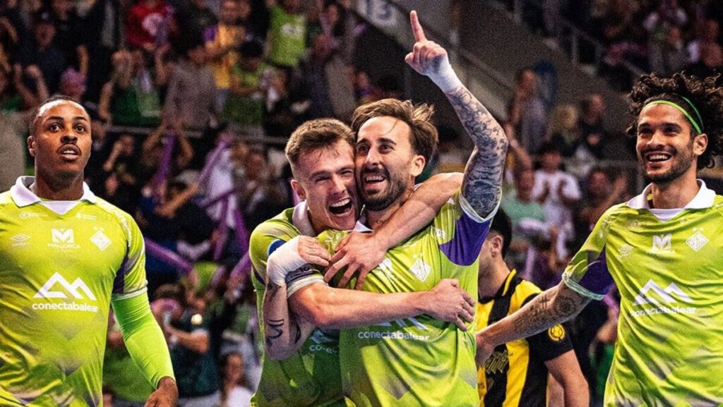 Jugadores del Illes Balears Palma Futsal celebrando su victoria en la Intercontinental 2025.