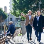 Visita del alcalde Jaime Martínez en El Terreno con mejoras urbanas