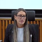 Míriam Nogueras durante una comparecencia excepcional de Junts