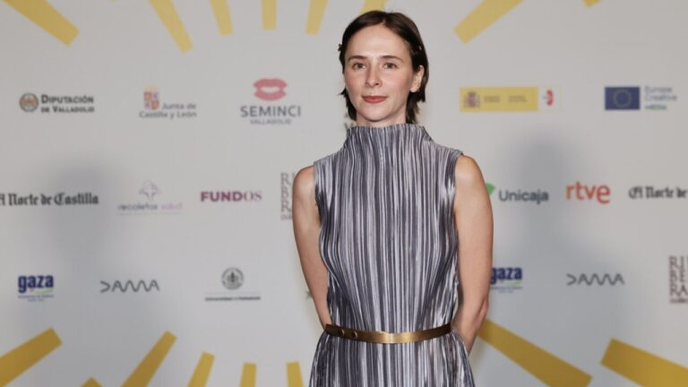 Lucía Aleñar en la presentación de Forastera en la Seminci