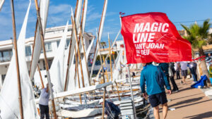 Participantes de Magic Line en un evento náutico en Mallorca