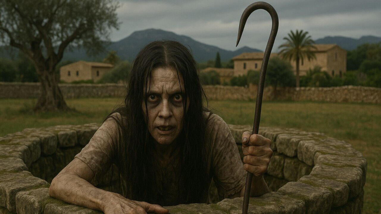 Representación de María Enganxa, figura mitológica de Mallorca.