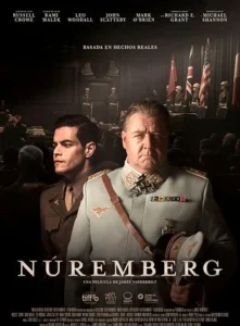 Cartel de la pel&iacute;cula N&uacute;remberg con Rami Malek y Russell Crowe