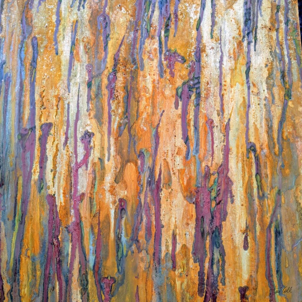 Obra abstracta con colores vibrantes de Toni Coll