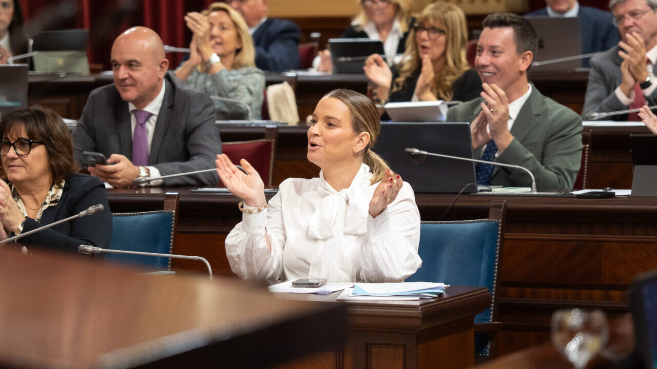Miembros del parlamento aplaudiendo durante una sesi&oacute;n