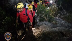 Rescatadas dos escaladoras tras quedar atrapadas en una pared de 210 metros en Sa Gubia