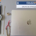Objetos robados incluyendo relojes, joyas y un portátil