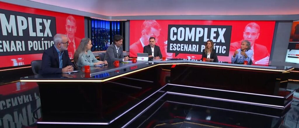 Mesa de debate del programa Torn de Paraula sobre actualidad política.