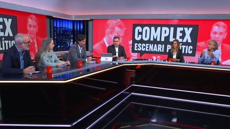 Mesa de debate del programa Torn de Paraula sobre actualidad política.