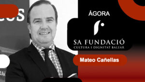 Retrato de Mateo Ca&ntilde;ellas en el evento de Sa Fundaci&oacute;.