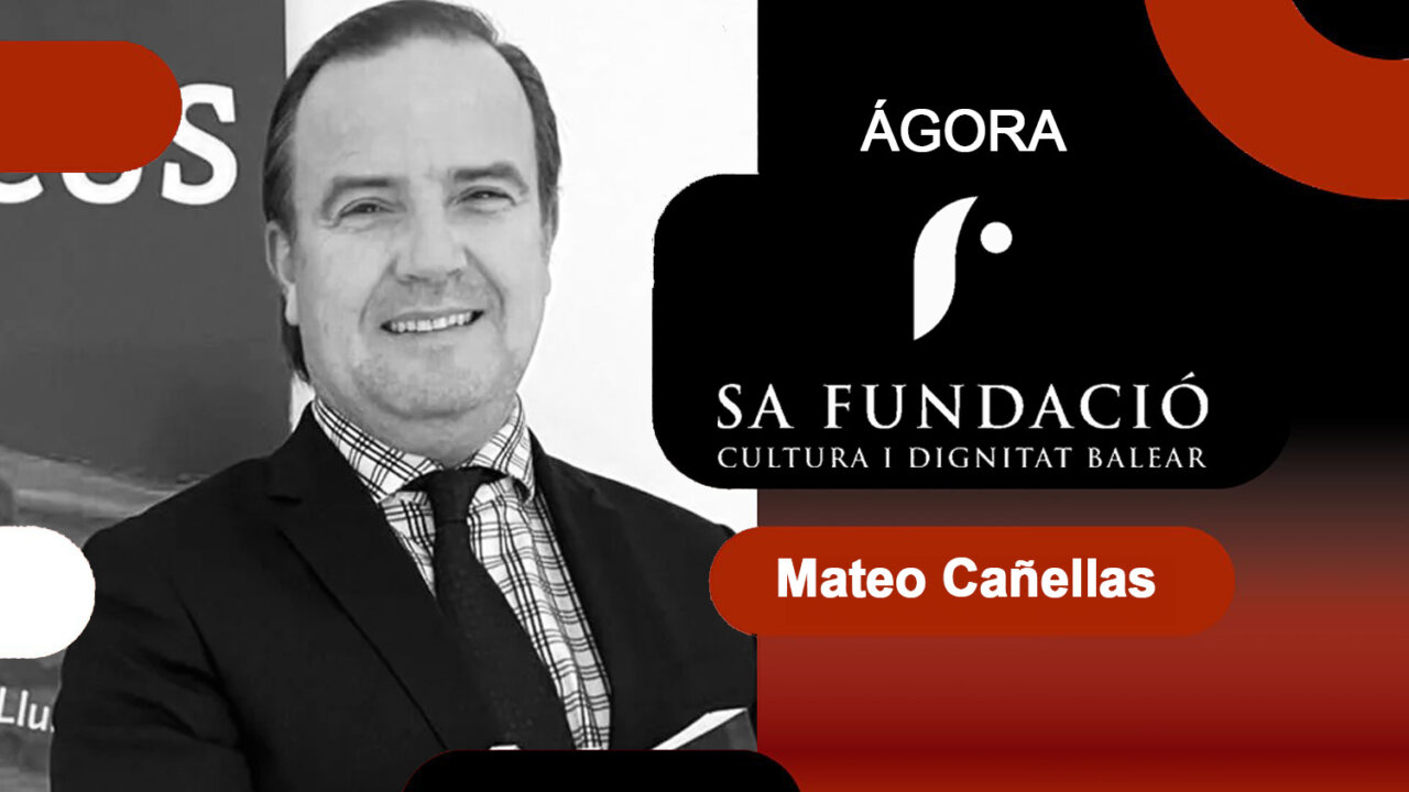Retrato de Mateo Cañellas en el evento de Sa Fundació.