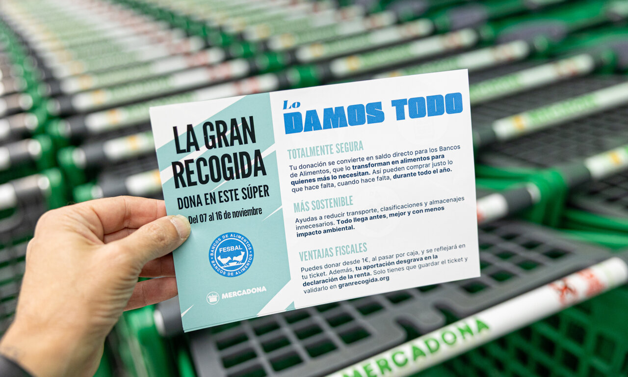 Cartel de la Gran Recogida de Alimentos en Mercadona