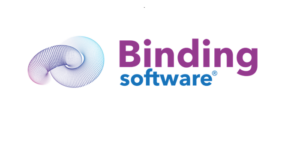 Logo de Binding Software en colores azul y morado