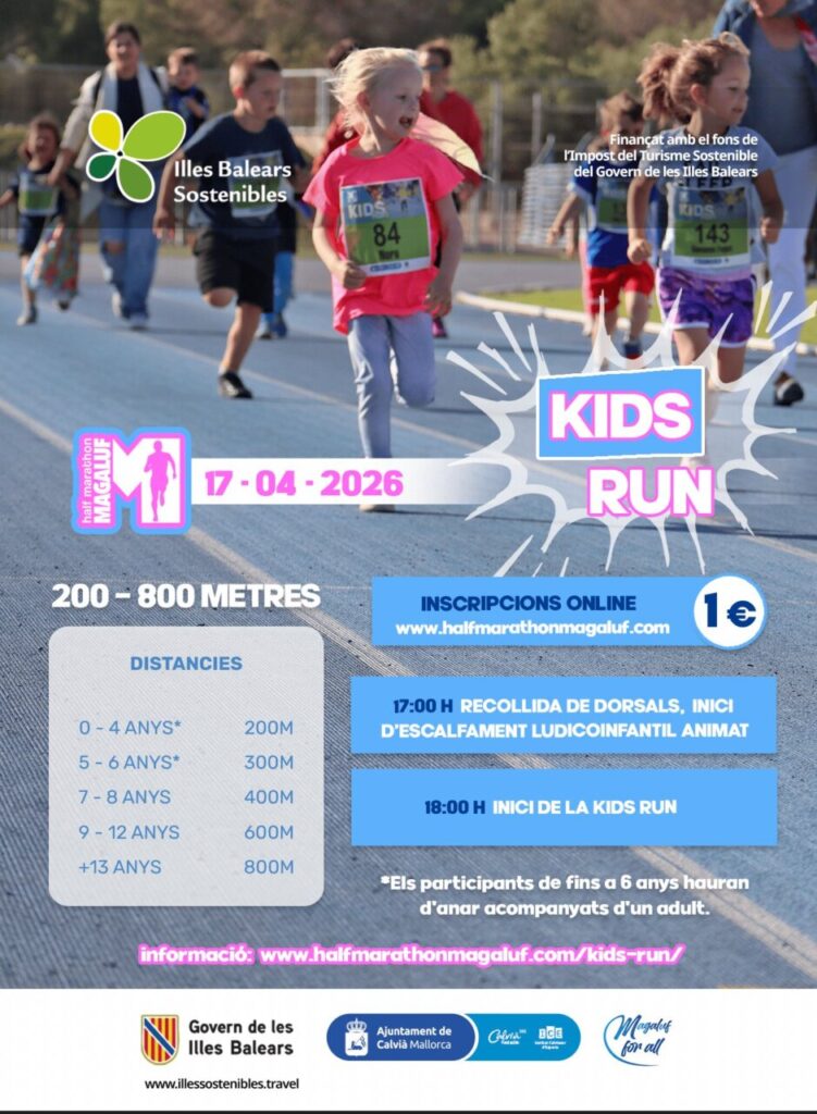 Niños corriendo en la Kids Run de Magaluf 2026