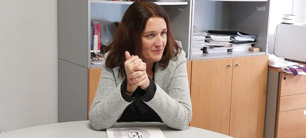 Catalina Soler durante una entrevista sobre violencia de género.