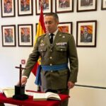 El coronel José Manuel Durán en su acto de toma de posesión.