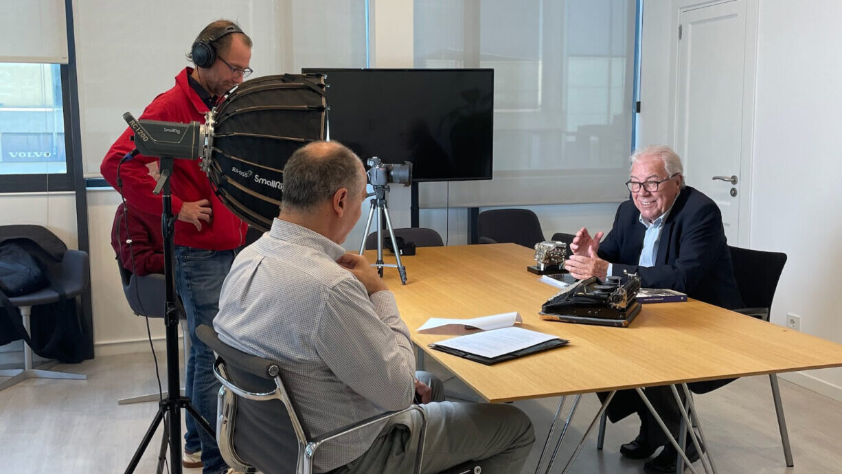 Francisco Vidal durante una entrevista sobre su trayectoria empresarial.