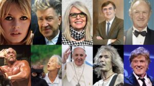 Collage de famosos que fallecieron en 2025, incluyendo actores y m&uacute;sicos.