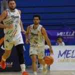 Jugadores del Fibwi Mallorca en acción durante un partido de baloncesto