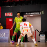 Jugadores de futsal en un partido en Palma de Mallorca