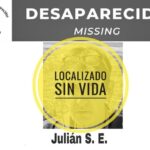 Cartel de aviso sobre Juli&aacute;n S. E. desaparecido en Palma.