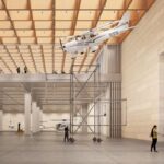 Maqueta del futuro recinto ferial de Palma con diseño moderno y espacios amplios.