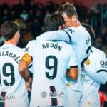 Jugadores del RCD Mallorca celebrando un gol en la copa 2025