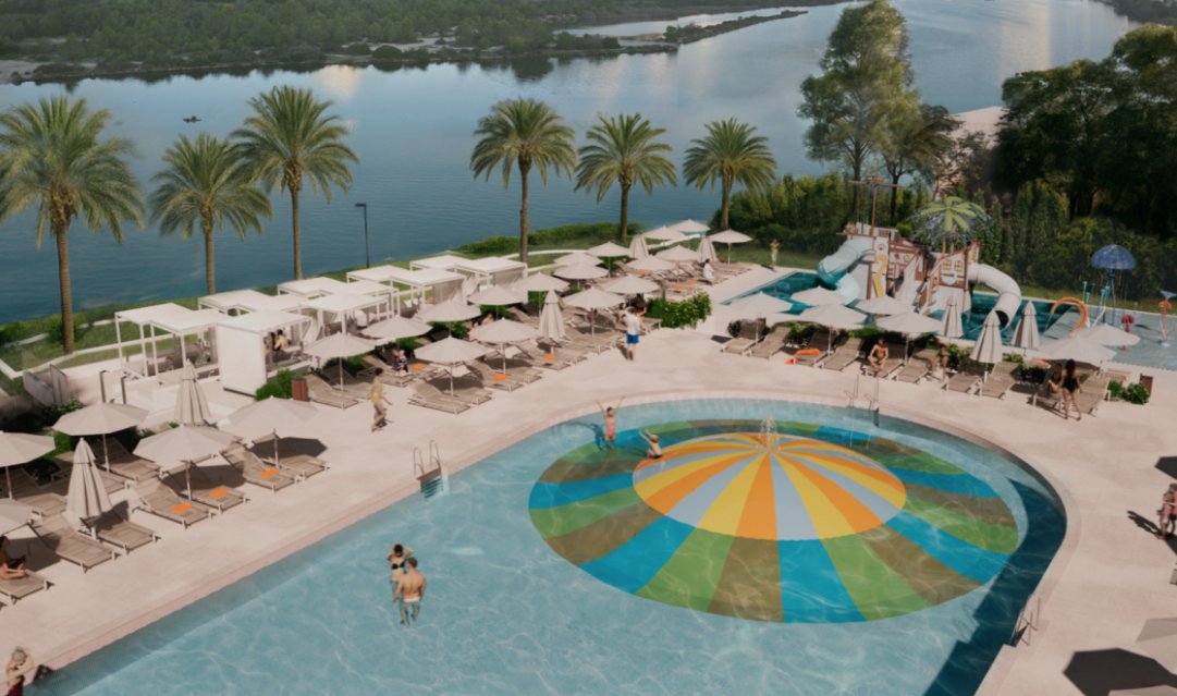 Vista del &aacute;rea de piscina en el hotel VIVA Eden Lago en Alcudia