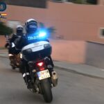 Motocicleta de la Polic&iacute;a Nacional en una intervenci&oacute;n en Palma.