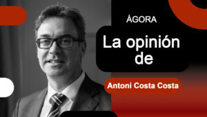 Retrato de Antoni Costa Costa en un fondo gr&aacute;fico