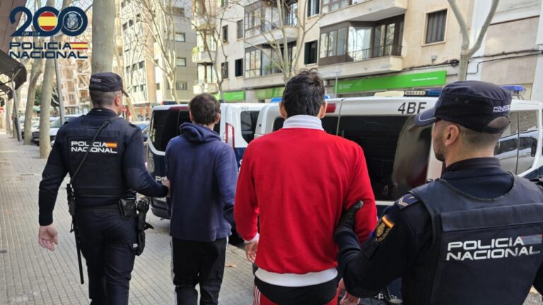Detenidos por la polic&iacute;a nacional en Palma tras un asalto violento.