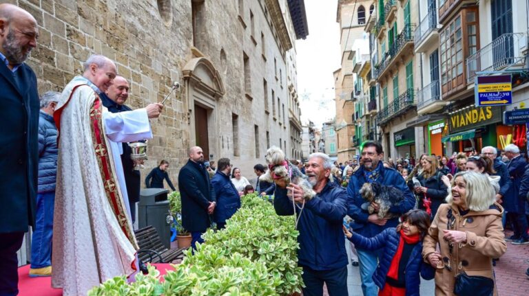 Celebraci&oacute;n de las Bene&iuml;des en Palma con personas y mascotas