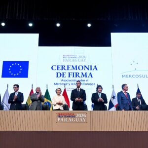 Ceremonia de firma del acuerdo entre Mercosur y la Uni&oacute;n Europea en Paraguay