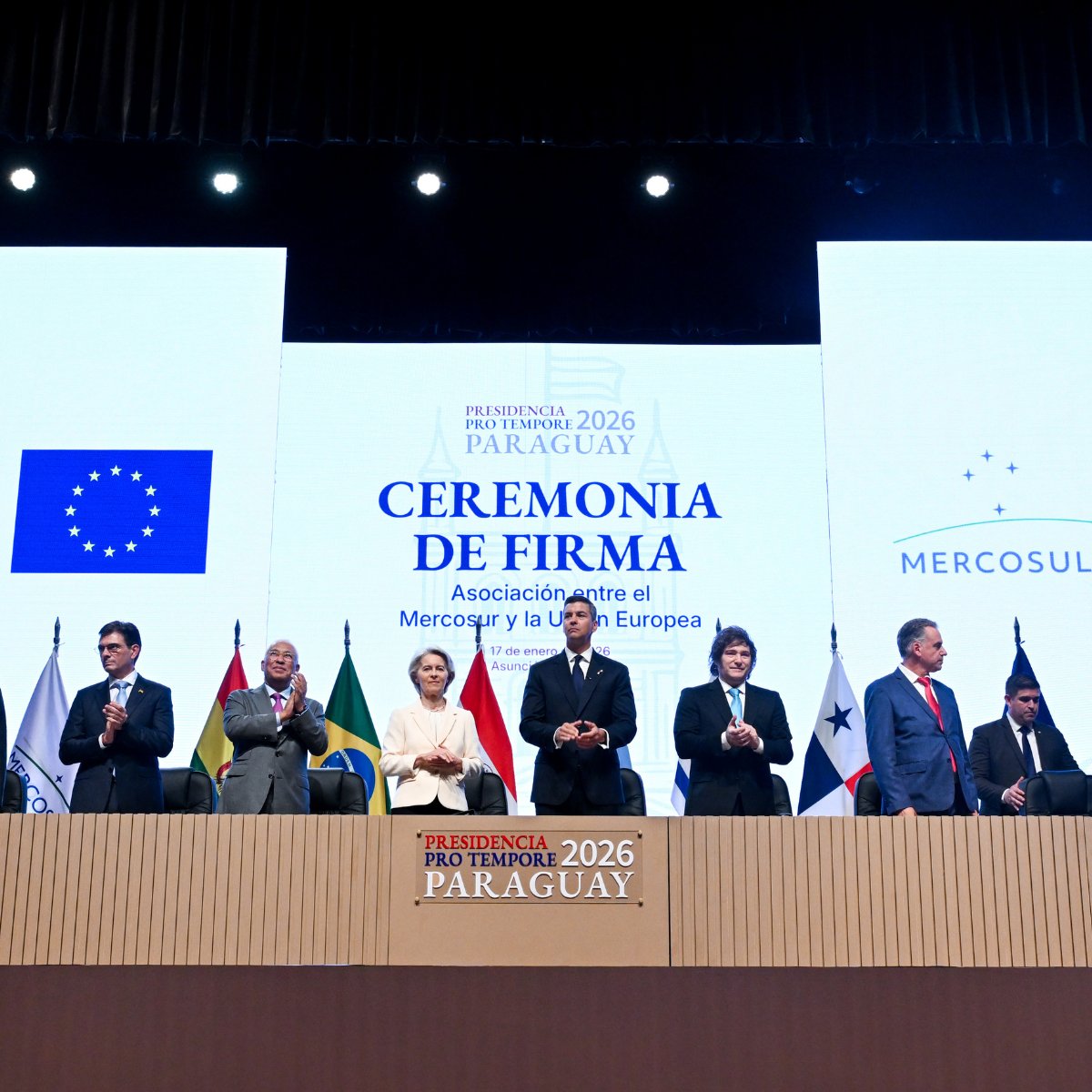 Ceremonia de firma del acuerdo entre Mercosur y la Uni&oacute;n Europea en Paraguay
