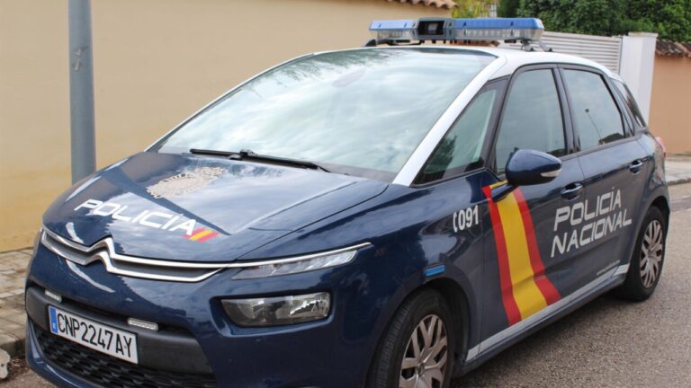 Coche de la Polic&iacute;a Nacional estacionado en la calle