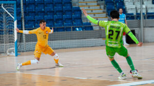 Portero del Illes Balears Palma Futsal durante un partido amistoso