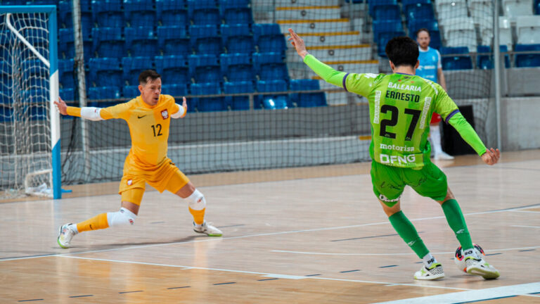 Portero del Illes Balears Palma Futsal durante un partido amistoso