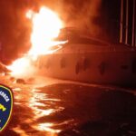 Un incendio calcina un yate de 18 metros en el Club N&agrave;utic de s'Arenal