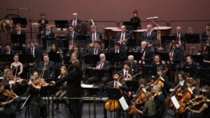 Orquesta Sinf&oacute;nica de Baleares durante un concierto en el Audit&ograve;rium de Palma.