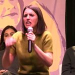 Irene Montero hablando en un mitin de Podemos en Zaragoza