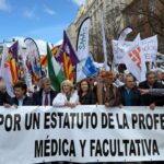 Manifestación por un estatuto de la profesión médica y facultativa en Madrid