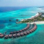 Vista a&eacute;rea del resort Meli&aacute; Whale Lagoon en Maldivas