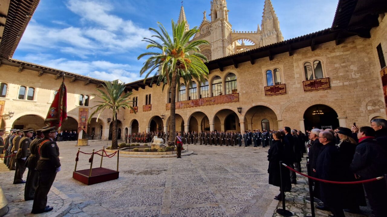 Ceremonia de la Pascua Militar en el Palacio de la Almudaina, Mallorca.