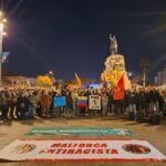 Protesta en Palma con pancartas contra la intervención de EE.UU. en Venezuela